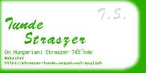 tunde straszer business card